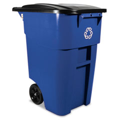 BRUTE RECYCLING ROLLOUT
CONTAINER W/ LID 50GAL