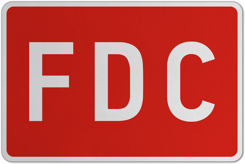 FDC SIGN, 18X12