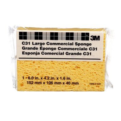 COMMERICAL SIZE SPONGE C31, 6&quot;  X 4.25&quot; X 1.625&quot;, 24/CS