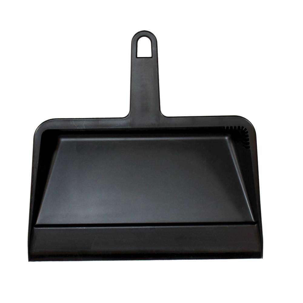 IMPACT HEAVY DUTY PLASTIC DUST PAN, BLACK, ORDER IN