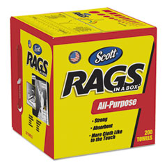 SCOTT RAGS IN A BOX, POP-UP,
10X12, WHITE, 200/BX, 8BX/CS