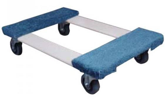 CARPETTED FURNITURE DOLLY, 18X30 3&quot; WHEELS, 1000LB