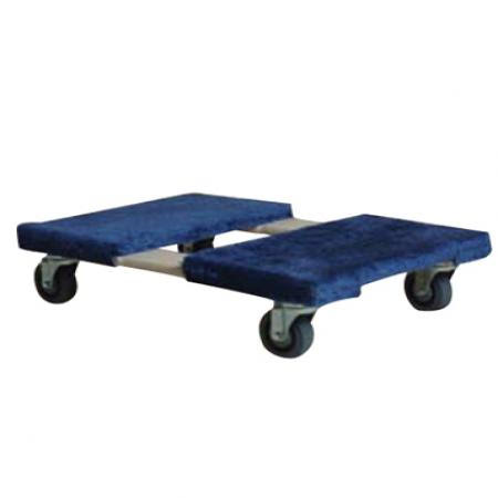18X30 DOLLY WITH 18X12
CARPETTED AREA ON EACH SIDE,
4&quot; TPR WHEELS