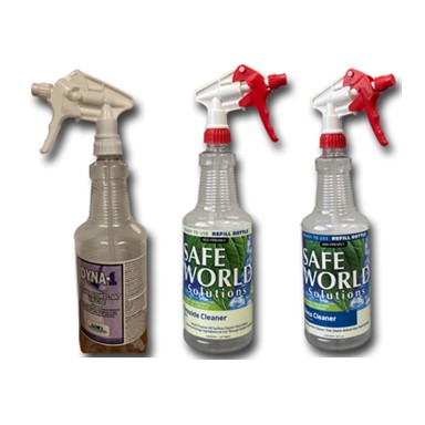 6 SPRAY BOTTLES/TRIGGERS
2 DYNA 1 DISINFECTIN RESTRM
2 SWS GLASS
2 SWS PEROXIDE